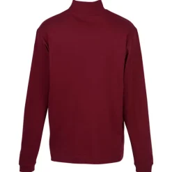 Sueded Cotton Jersey Mock Turtleneck - Men's