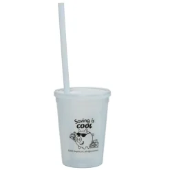 Super Kid Mood Stadium Cup with Straw - 12 oz - Dollars and Cents