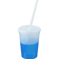 Super Kid Mood Stadium Cup with Straw - 12 oz - Go Green
