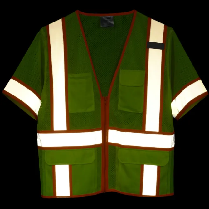 Surveyor Zippered Two-Tone Short-Sleeve Vest