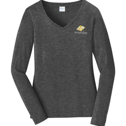 Team Favorite 4.5-oz V-Neck Long Sleeve T-Shirt - Ladies' - Embroidered