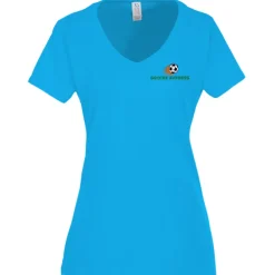 Team Favorite 4.5-oz V-Neck T-Shirt - Ladies' - Embroidered
