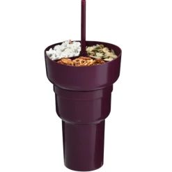 Team 365 Stadium Tumbler with Straw and Snack Bowl - 28 oz - 24 hr