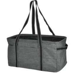 Three Pocket Heathered Utility Tote - Embroidered