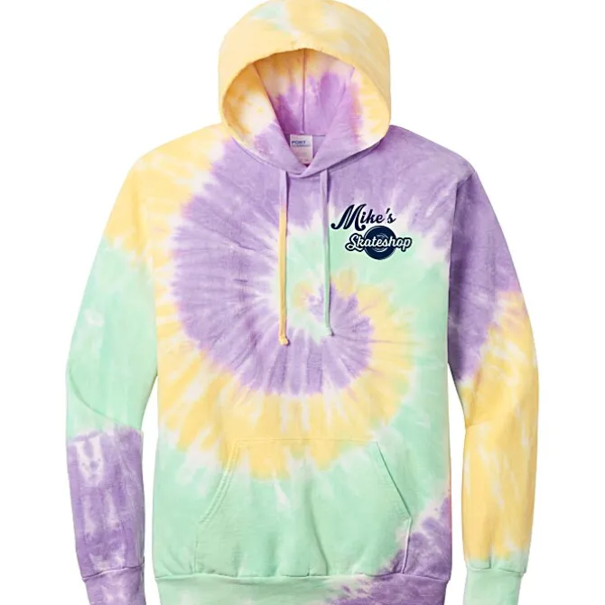 Tie-Dye Swirl Hoodie - Embroidered