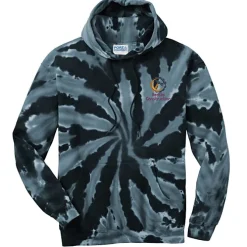Tie-Dye Swirl Hoodie - Embroidered