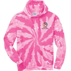 Tie-Dye Swirl Hoodie - Embroidered