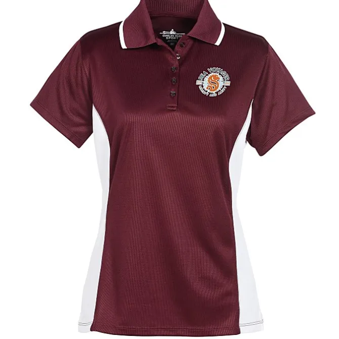 Tipped Colorblock Wicking Polo - Ladies' - Full Color
