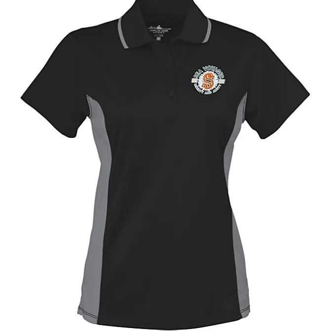 Tipped Colorblock Wicking Polo - Ladies' - Full Color