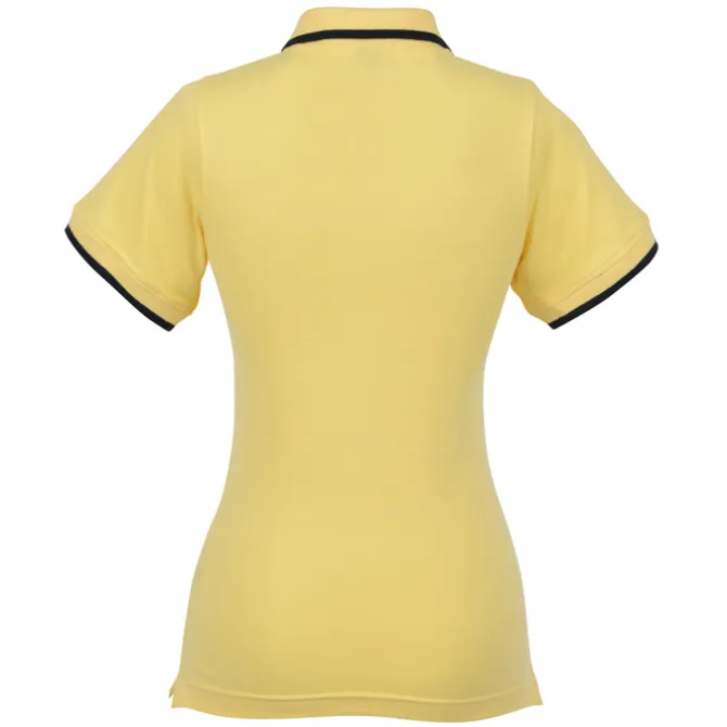 Tipped Combed Cotton Pique Polo - Ladies'