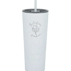 Triad Vacuum Tumbler with Straw - 21 oz. - Laser Engraved