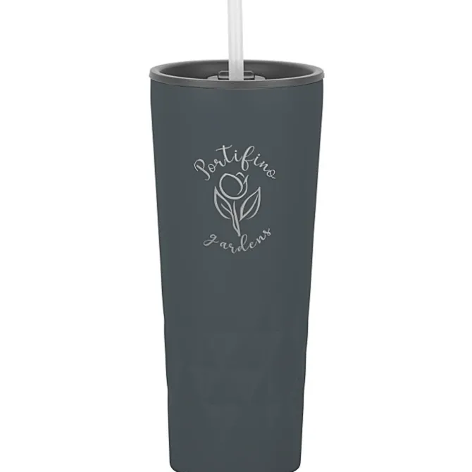 Triad Vacuum Tumbler with Straw - 21 oz. - Laser Engraved