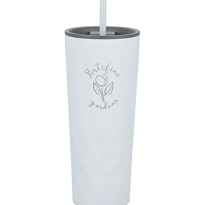 Triad Vacuum Tumbler with Straw - 21 oz. - Laser Engraved