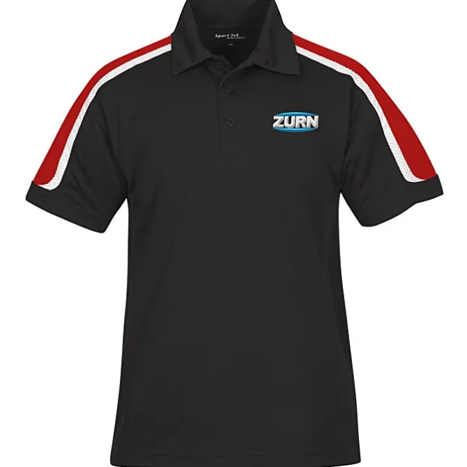 Tricolor Shoulder Accent Performance Polo - Men's