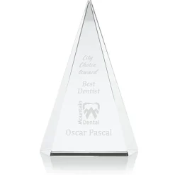 Trig Crystal Award - 8 inches