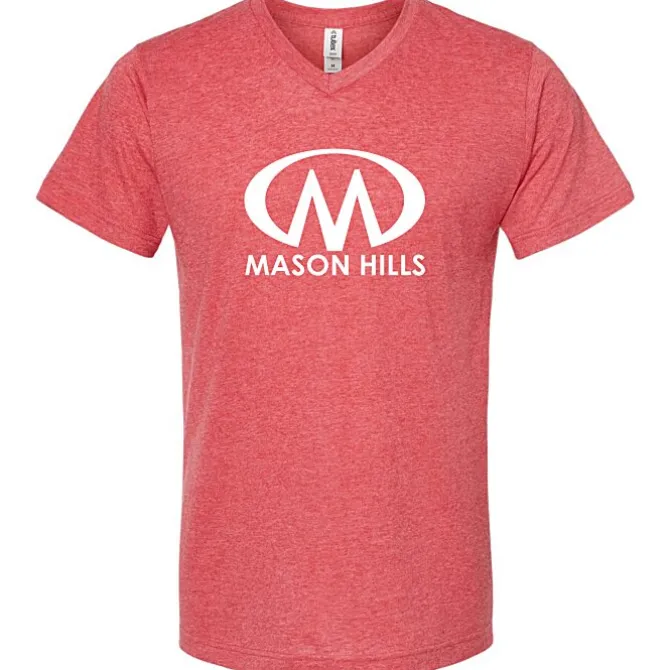 Tultex Polyester Blend V-Neck T-Shirt - Men's