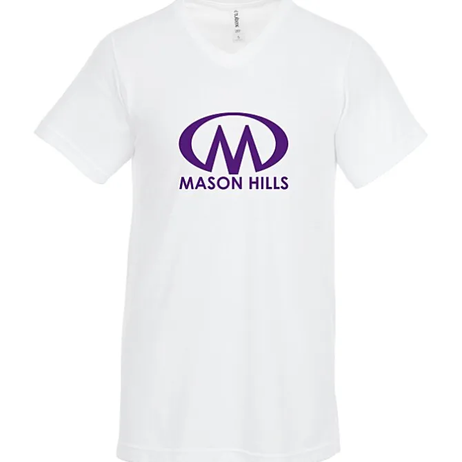 Tultex Polyester Blend V-Neck T-Shirt - Men's