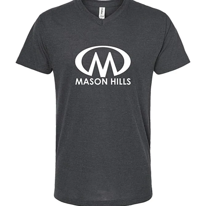 Tultex Polyester Blend V-Neck T-Shirt - Men's