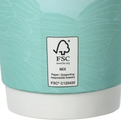 Turbulent Waves Full Color Insulated Paper Cup with Lid - 16 oz.