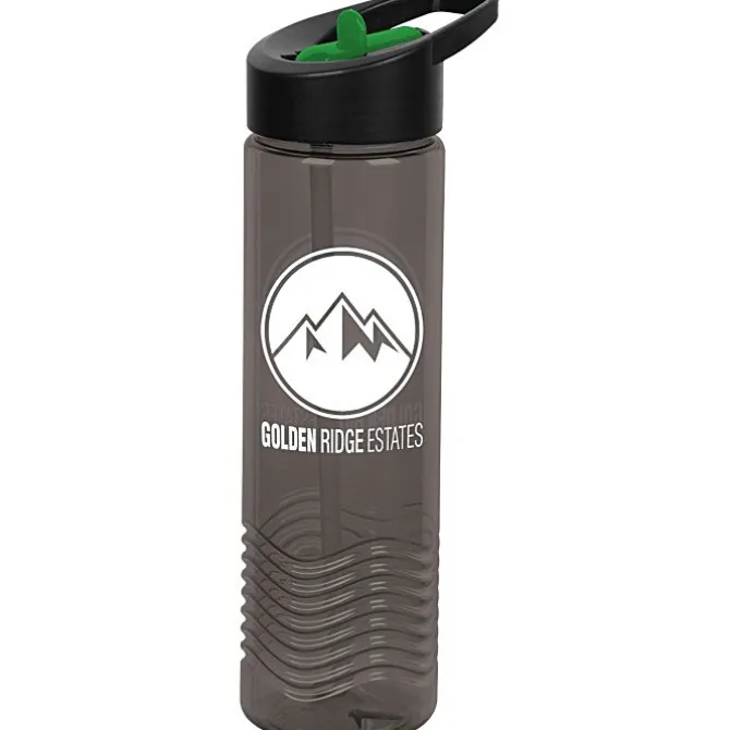 Twist Water Bottle with Two-Tone Flip Straw Lid - 24 oz