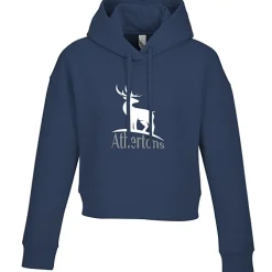 Ultimate 8.3-oz CVC Fleece Cropped Hoodie - Ladies' - Screen