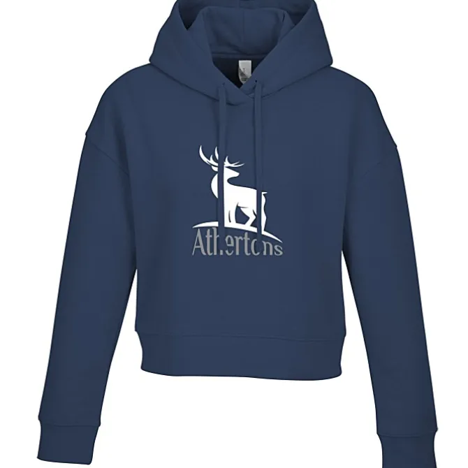 Ultimate 8.3-oz CVC Fleece Cropped Hoodie - Ladies' - Screen