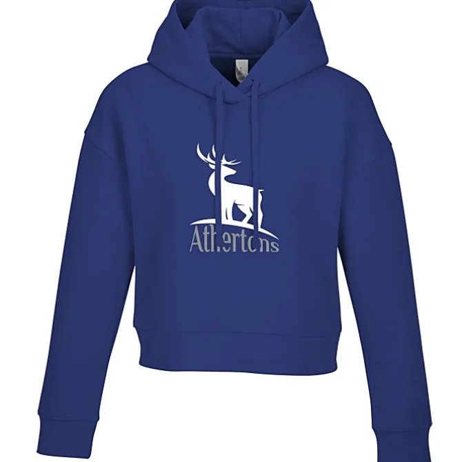 Ultimate 8.3-oz CVC Fleece Cropped Hoodie - Ladies' - Screen