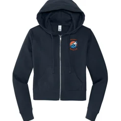 Ultimate 8.3-oz CVC Fleece Cropped Full-Zip Hoodie - Ladies' - Embroidered