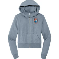 Ultimate 8.3-oz CVC Fleece Cropped Full-Zip Hoodie - Ladies' - Embroidered