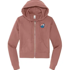 Ultimate 8.3-oz CVC Fleece Cropped Full-Zip Hoodie - Ladies' - Embroidered