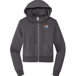 Ultimate 8.3-oz CVC Fleece Cropped Full-Zip Hoodie - Ladies' - Embroidered