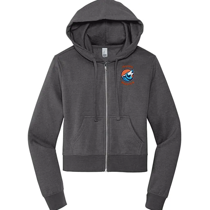 Ultimate 8.3-oz CVC Fleece Cropped Full-Zip Hoodie - Ladies' - Embroidered