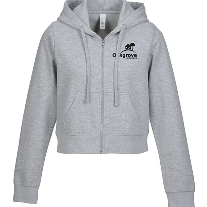 Ultimate 8.3-oz CVC Fleece Cropped Full-Zip Hoodie - Ladies' - Screen