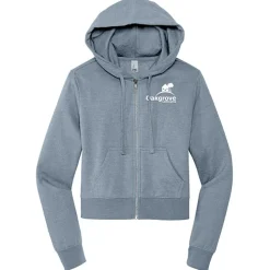 Ultimate 8.3-oz CVC Fleece Cropped Full-Zip Hoodie - Ladies' - Screen