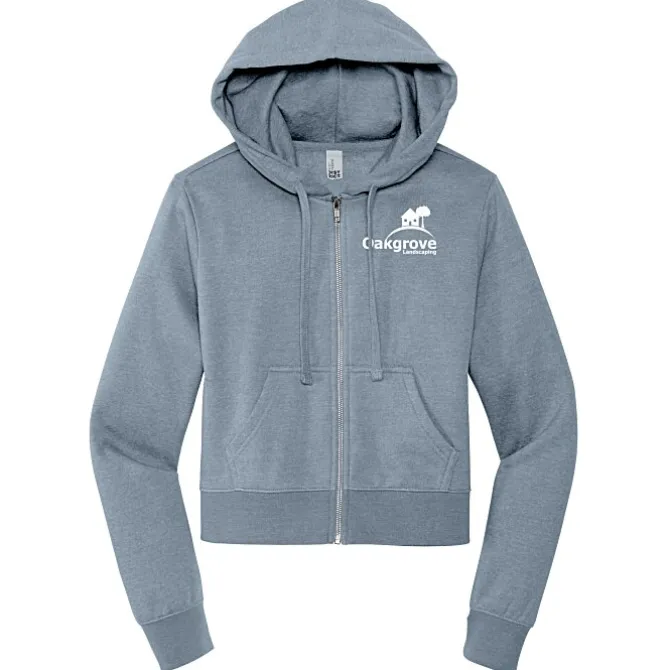 Ultimate 8.3-oz CVC Fleece Cropped Full-Zip Hoodie - Ladies' - Screen
