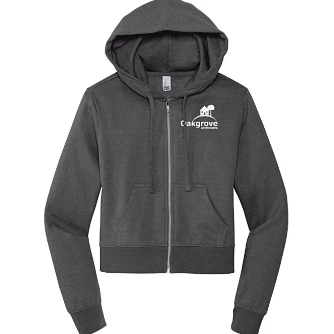 Ultimate 8.3-oz CVC Fleece Cropped Full-Zip Hoodie - Ladies' - Screen