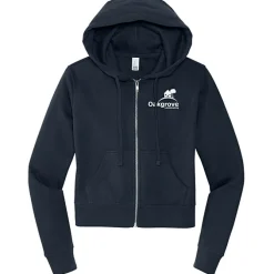 Ultimate 8.3-oz CVC Fleece Cropped Full-Zip Hoodie - Ladies' - Screen