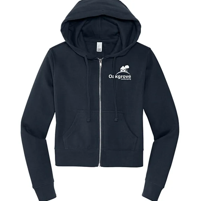 Ultimate 8.3-oz CVC Fleece Cropped Full-Zip Hoodie - Ladies' - Screen