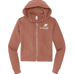 Ultimate 8.3-oz CVC Fleece Cropped Full-Zip Hoodie - Ladies' - Screen