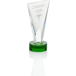 Valiant Crystal Award - 7 inches