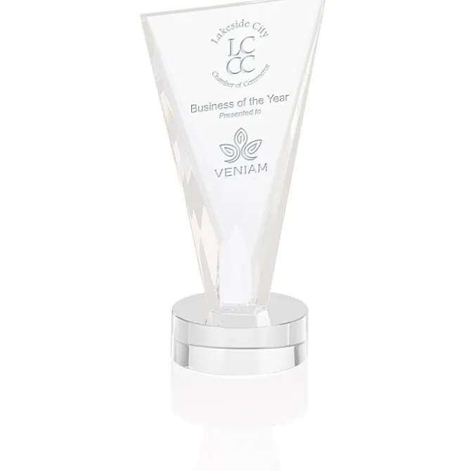 Valiant Crystal Award - 9 inches