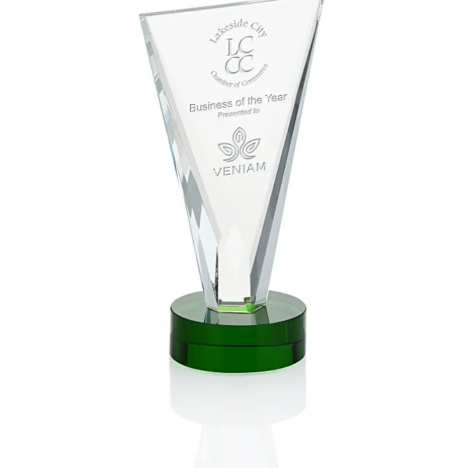 Valiant Crystal Award - 9 inches
