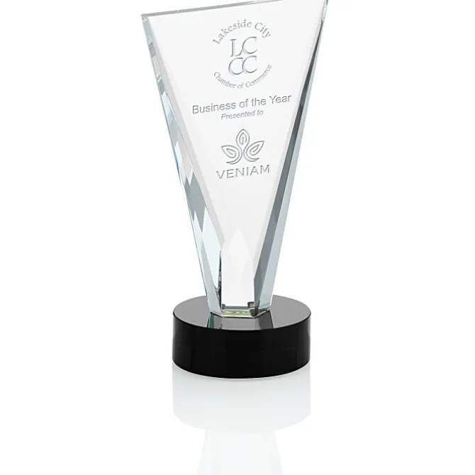 Valiant Crystal Award - 9 inches