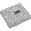 Vanilla Heather Cable Knit Chenille Throw - 24 hr