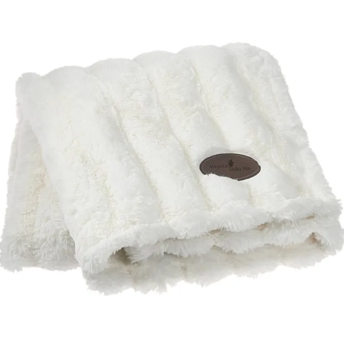 Vanilla Ridge Faux Fur Blanket