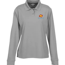 Vansport Omega Solid Mesh LS Tech Polo - Ladies'