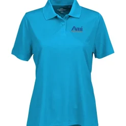Vansport Omega Solid Mesh Tech Polo - Ladies' - Embroidered - 24 hr