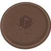 Vintage Round Bonded Leather Coaster