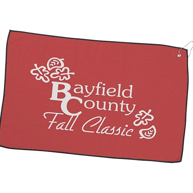 Waffle Knit Golf Towel - 16 inches x 26 inches - 24 hr