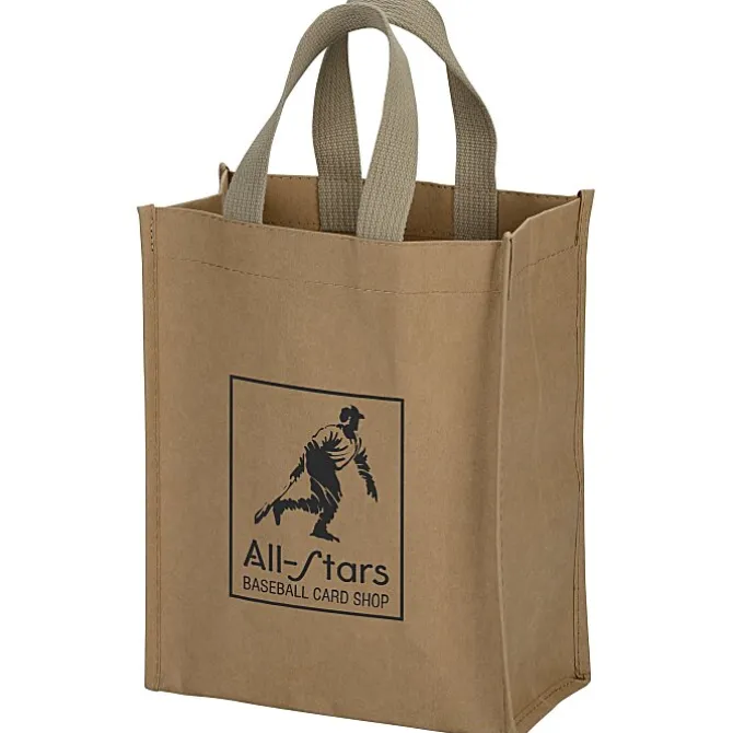 Washable Kraft Paper Fabric Shopper Tote - 10 inches x 8 inches